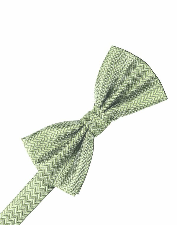 Mint Herringbone Bowtie