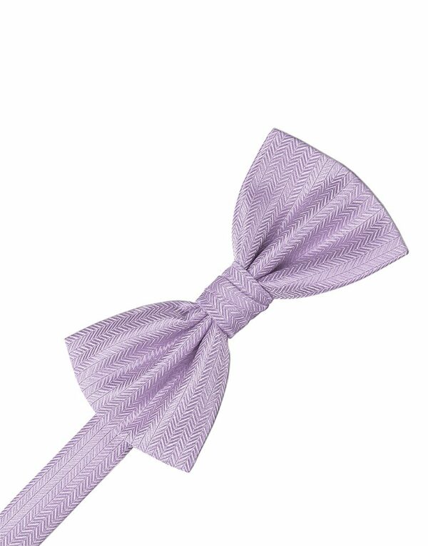 Pastel Lavender Herringbone Bowtie