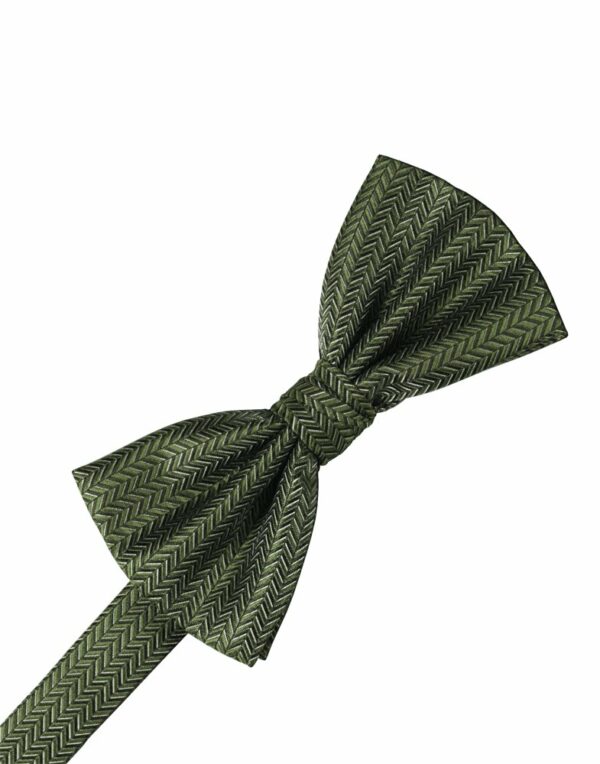 Sage Herringbone Bowtie