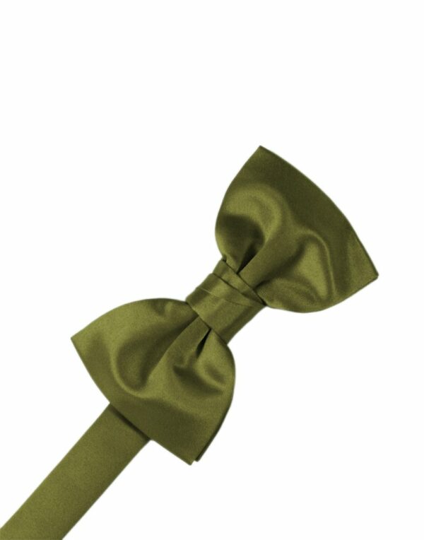 Moss Solid Satin Bowtie