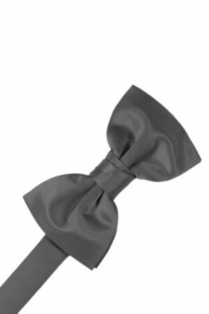 Pewter Solid Satin Bowtie