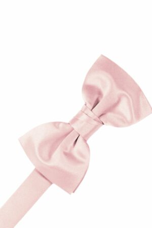 Pink Solid Satin Bowtie