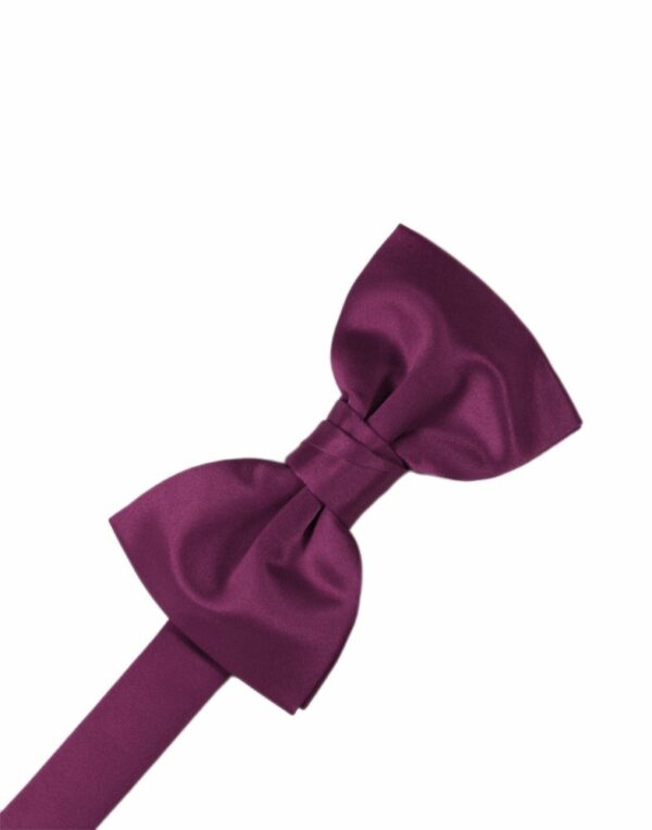 Sangria Solid Satin Bowtie