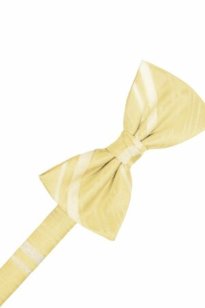 Banana Striped Satin Bowtie