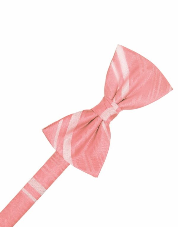 Coral Reef Striped Satin Bowtie