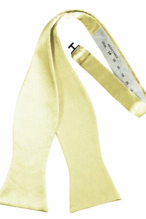 Banana Self-Tie Solid Satin Bowtie