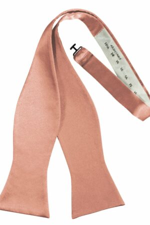 Coral Self-Tie Solid Satin Bowtie