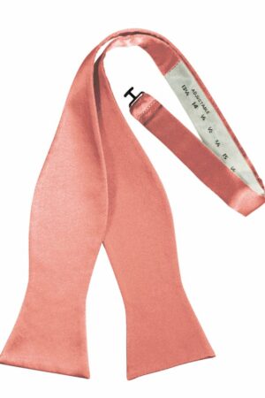 Coral Reef Self-Tie Solid Satin Bowtie