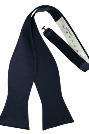 Midnight Blue Self-Tie Solid Satin Bowtie