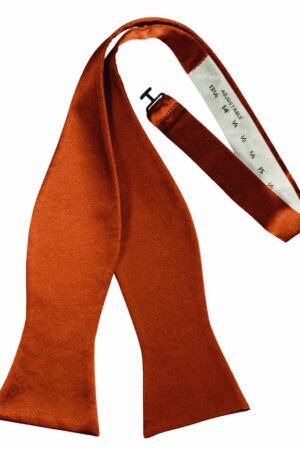 Persimmon Self-Tie Solid Satin Bowtie