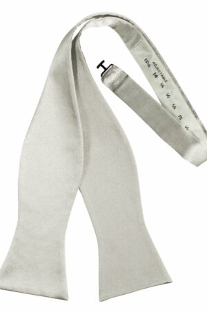 Platinum Self-Tie Solid Satin Bowtie