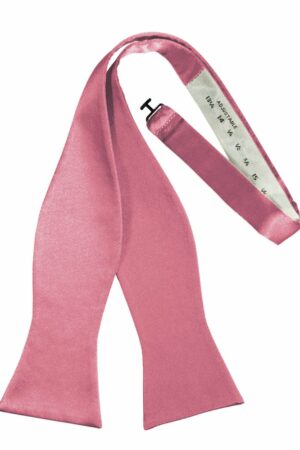 Rose Petal Self-Tie Solid Satin Bowtie