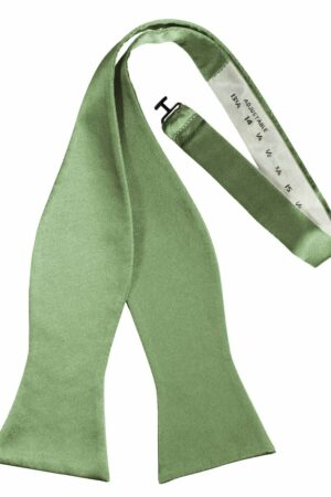 Sage Self-Tie Solid Satin Bowtie