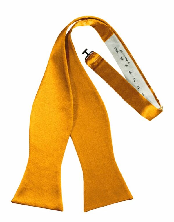 Tangerine Self-Tie Solid Satin Bowtie