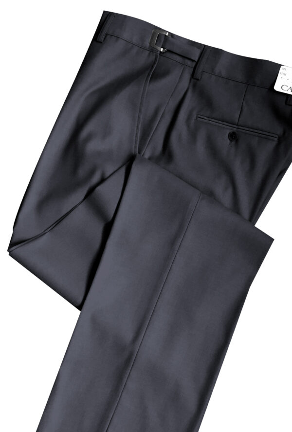 Charcoal 150's Flat Front Suit Pants