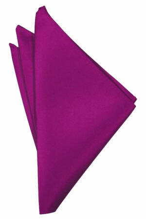 Cassis Solid Satin Pocket Square