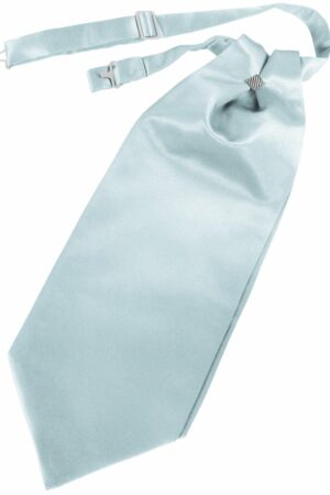 Light Blue Solid Satin Cravat