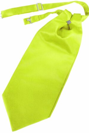 Lime Solid Satin Cravat