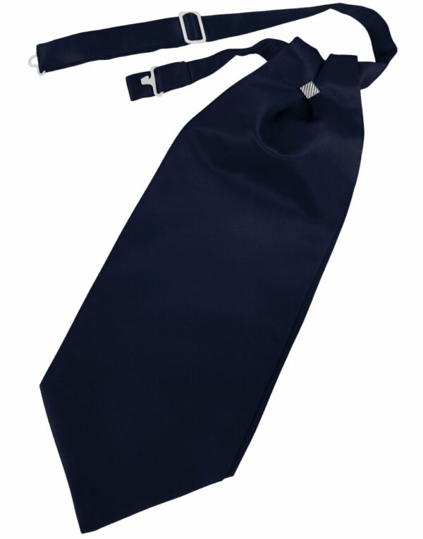 Midnight Blue Solid Satin Cravat