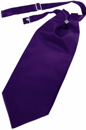 Purple Solid Satin Cravat
