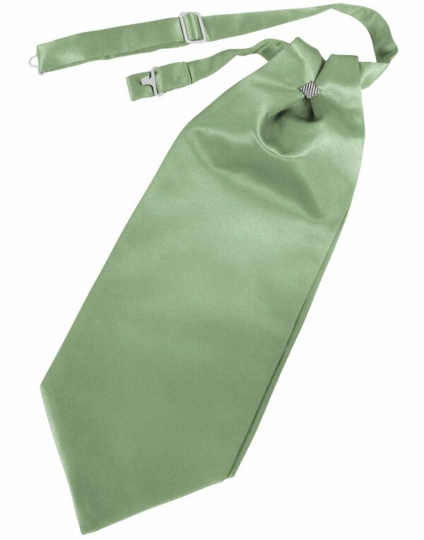 Sage Solid Satin Cravat
