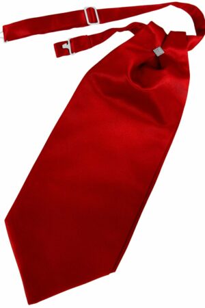 Scarlet Solid Satin Cravat
