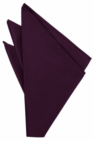 Sangria Herringbone Pocket Square