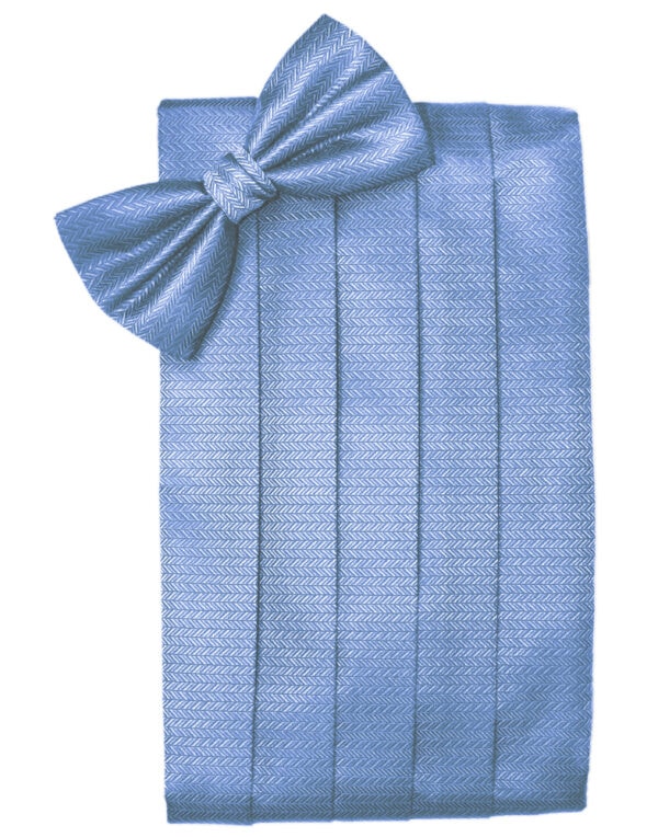 Cornflower Herringbone Cummerbund