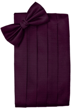 Sangria Herringbone Cummerbund
