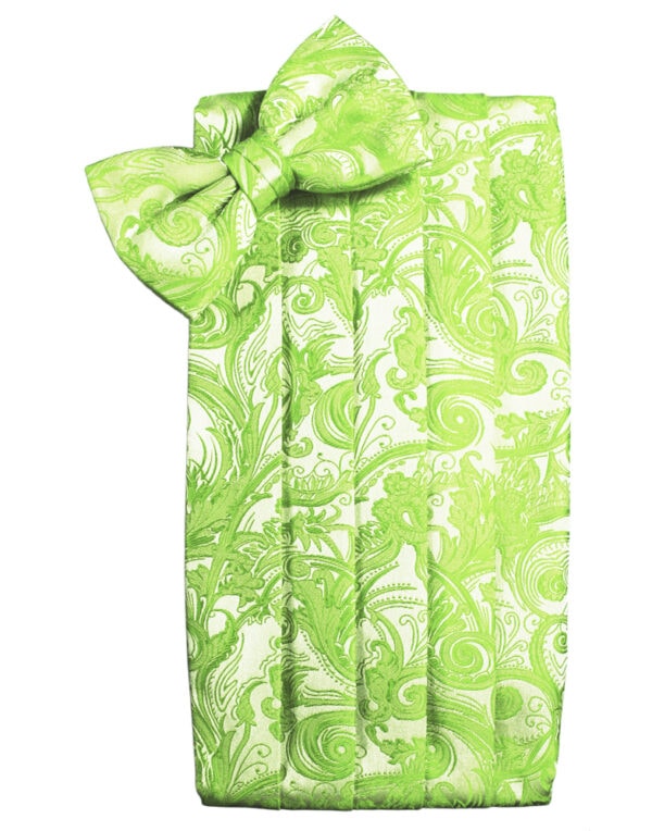 Lime Tapestry Cummerbund