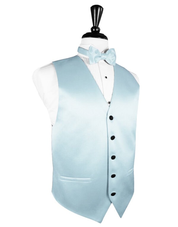 Light Blue Vitro Satin Vest