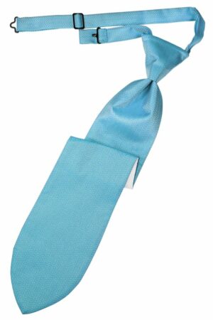 Blue Ice Herringbone Long Tie
