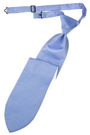 Cornflower Herringbone Long Tie