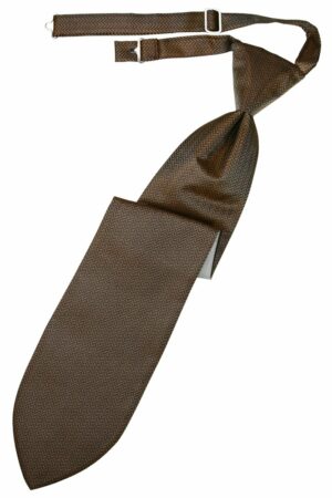 Espresso Herringbone Long Tie