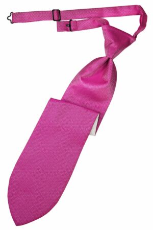 Fuchsia Herringbone Long Tie