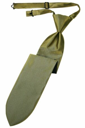 Gold Herringbone Long Tie