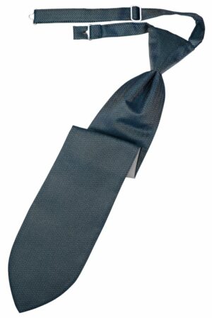 Haze Blue Herringbone Long Tie