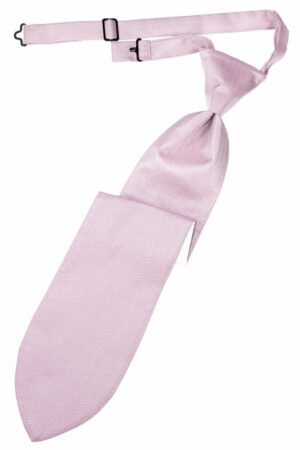 Light Pink Herringbone Long Tie