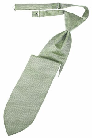 Mint Herringbone Long Tie