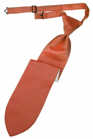 Persimmon Herringbone Long Tie