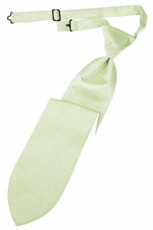 Pistachio Herringbone Long Tie