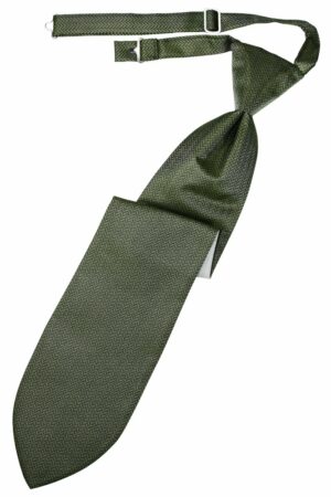 Sage Herringbone Long Tie