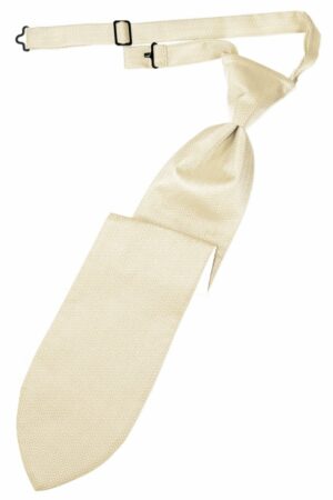 Sand Herringbone Long Tie