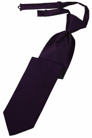 Amethyst Solid Satin Long Tie