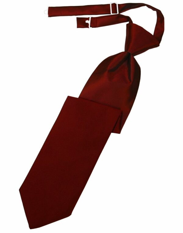 Apple Solid Satin Long Tie