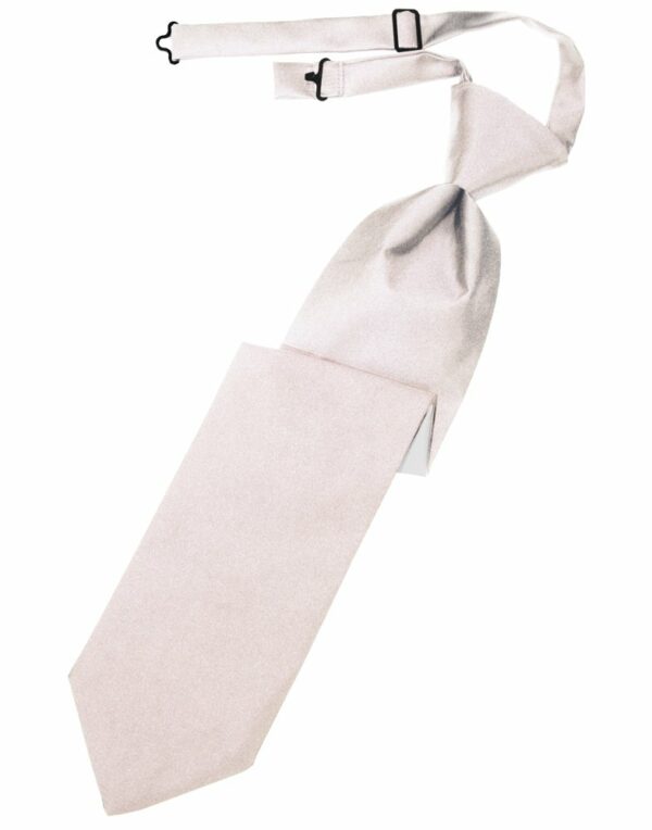 Blush Solid Satin Long Tie