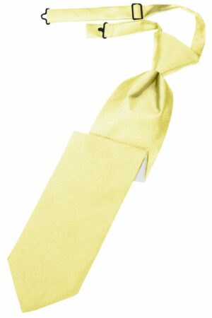 Canary Solid Satin Long Tie