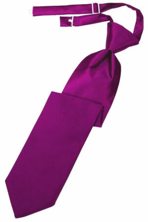 Cassis Solid Satin Long Tie