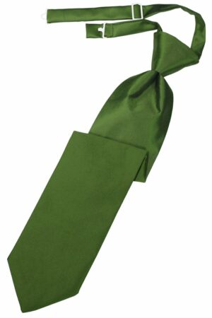 Clover Solid Satin Long Tie