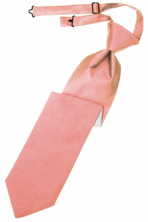 Coral Reef Solid Satin Long Tie